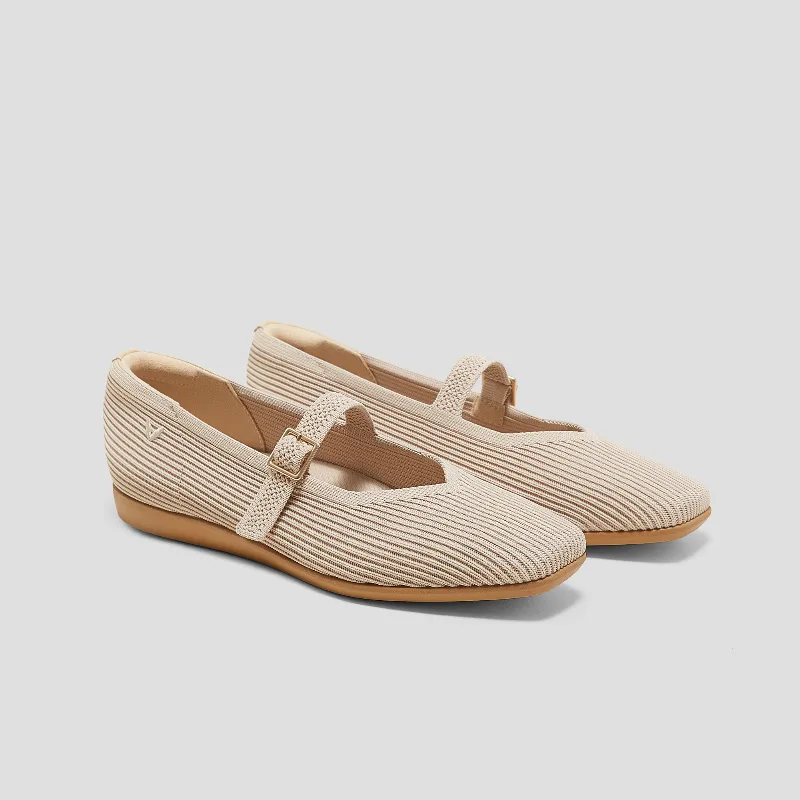 VIVAIA Lightweight Square-Toe Mary Janes (Margot™ Walker Mary Jane)|ALMOND|US 8
