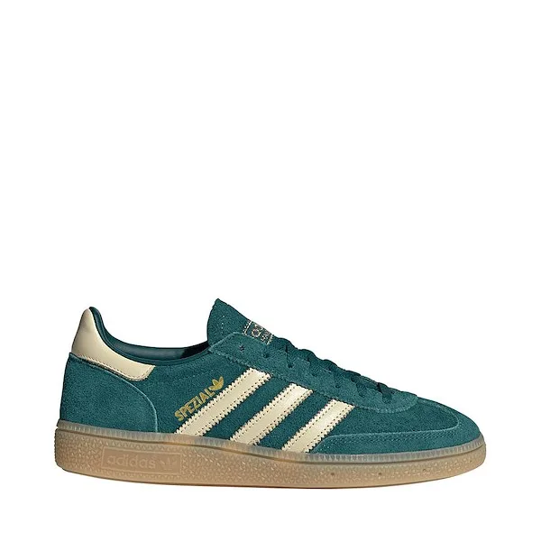Womens adidas Handball Spezial Athletic Shoe - Rich Green / Warm Vanilla / Gold Metallic