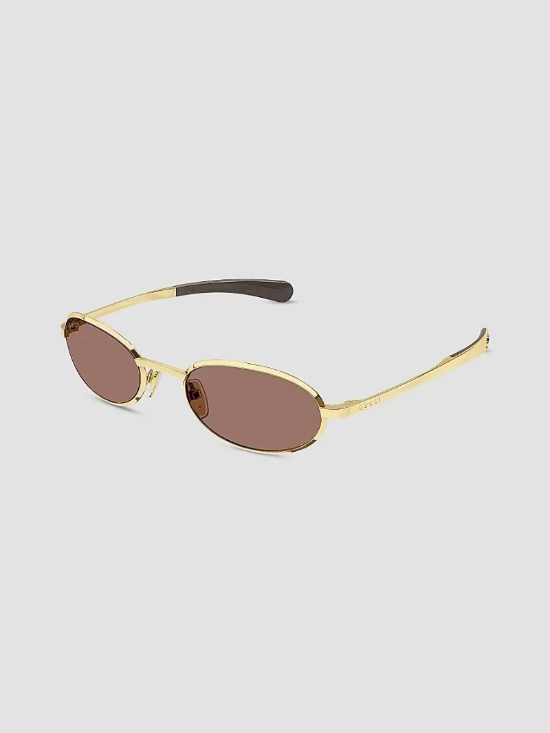Men's Rodeo Drive 53MM Oval Sunglasses - Gold Brown