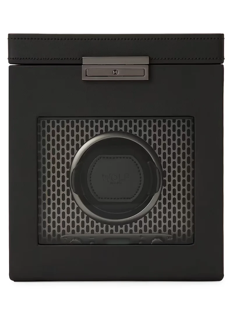 Axis Single Watch Winder with Storage - Powder Coat