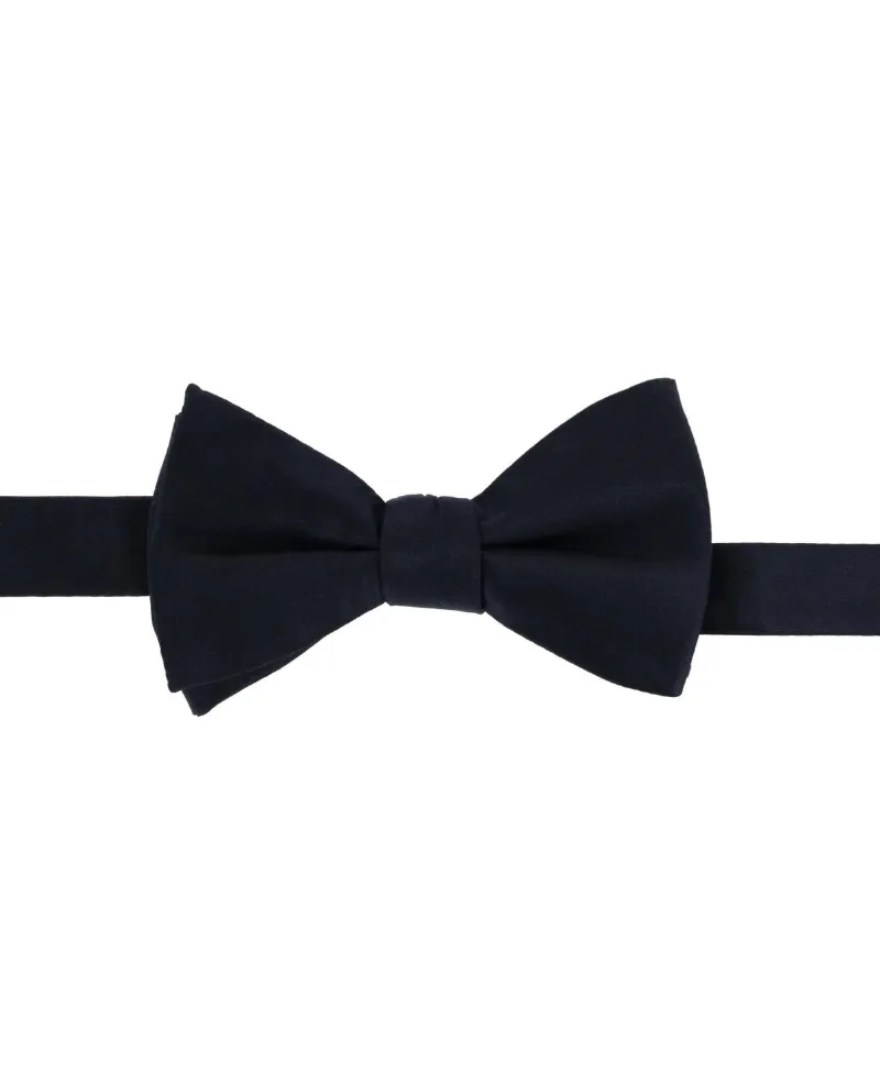 Trafalgar Men's Sutton Solid Color Silk Bow Tie - Black