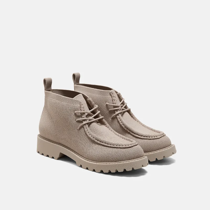 VIVAIA Round-Toe Lug Sole Ankle Boots (Francis)|WARM TAUPE|7-7.5