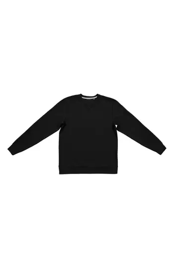 BURNSIDE Textured Jacquard Crewneck T-Shirt in Black at Nordstrom Rack, Size Large