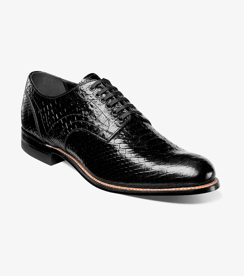 Stacy Adams Shoes Madison Anaconda Plain Toe Oxford Black Size 13