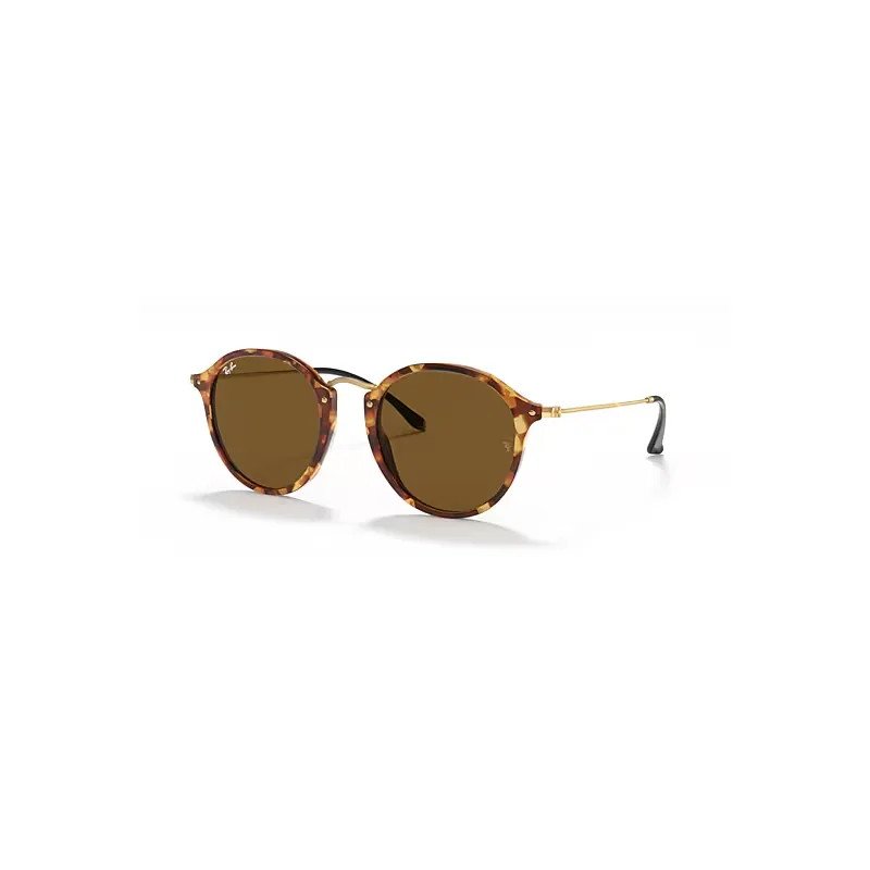 Ray-Ban Round Fleck Sunglasses Brown Havana Frame Brown Lenses 49-21