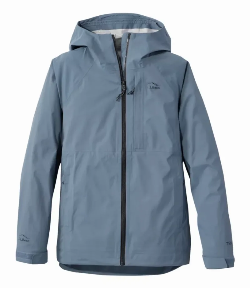 L.L.Bean Women's Angler Rain Jacket Muted Blue 1X, TEK Waterproof System Nylon L. L.Bean