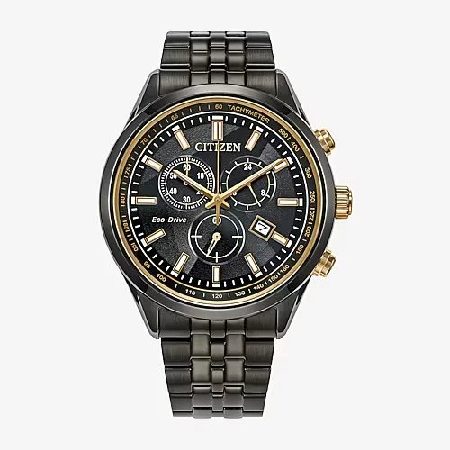 Citizen Classic Eco Mens Chronograph Gray Stainless Steel Bracelet Watch At2576-68e, One Size, Gray