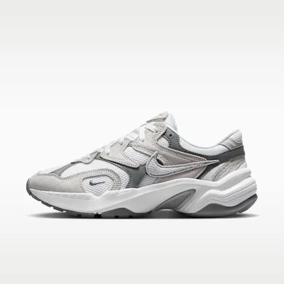 Nike AL8 Women's Shoes - White/Smoke Grey/Black/Metallic Silver - Size 5