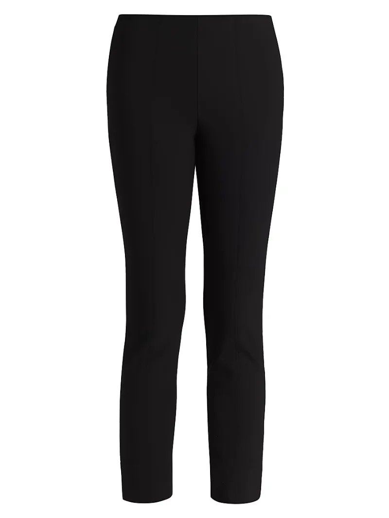 Women's Bobbi Stitch-Front Seamed Mid-Rise Leggings - Black - Size Medium