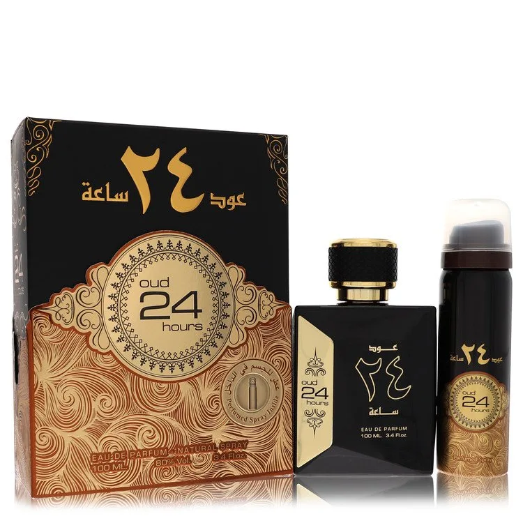 Ard Al Zaafaran Oud 24 Hours by Ard Al Zaafaran EAU DE PARFUM SPRAY 3.4 OZ & DEODORANT 1.7 OZ for UNISEX