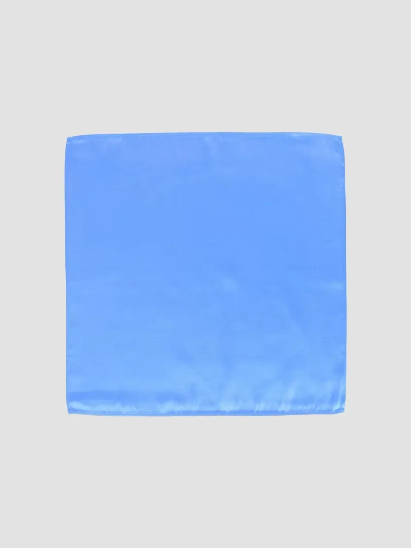 Men Silk Pocket Square - Light Blue