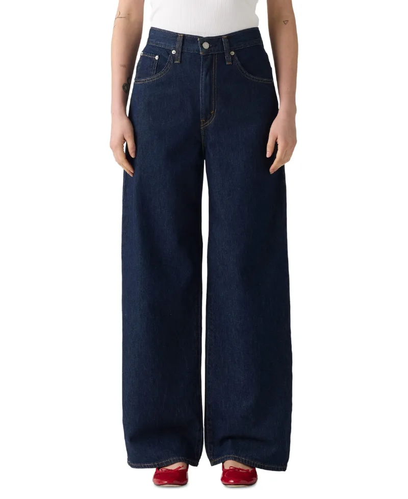 Levi's Women's Cinch-Waist Lightweight Baggy Jeans - Reign Of The Rinse