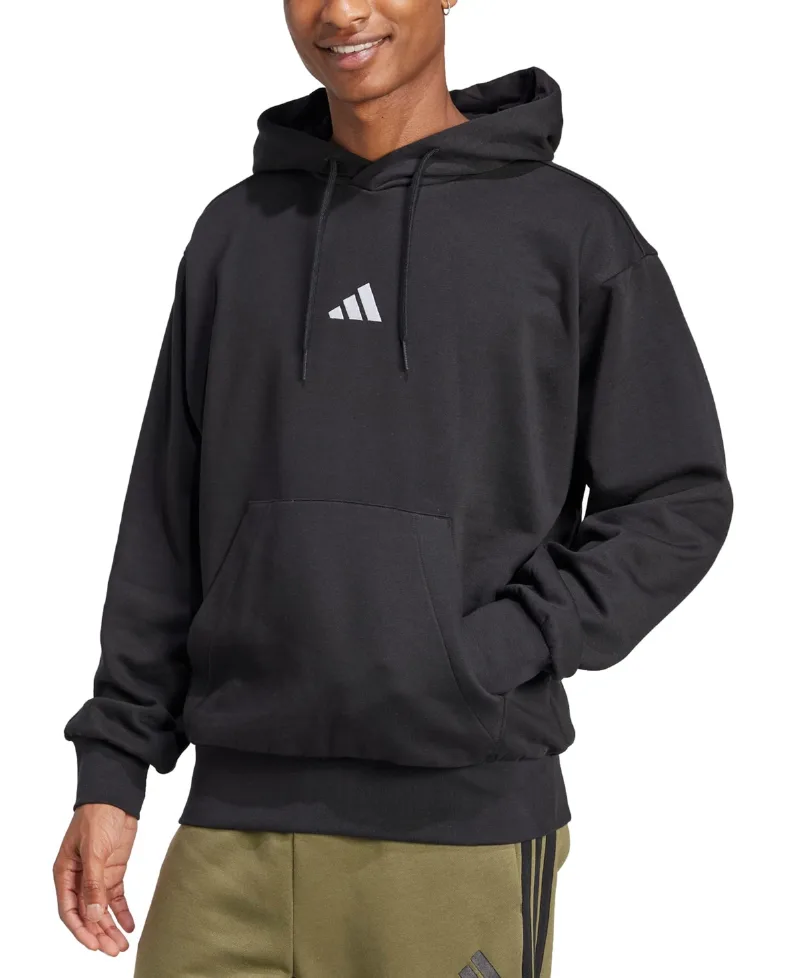 adidas Men's Essentials FeelCozy Fleece Hoodie - Black