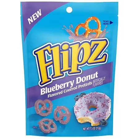 Flipz Candy Coated Pretzels Blueberry Donut - 7.5 oz