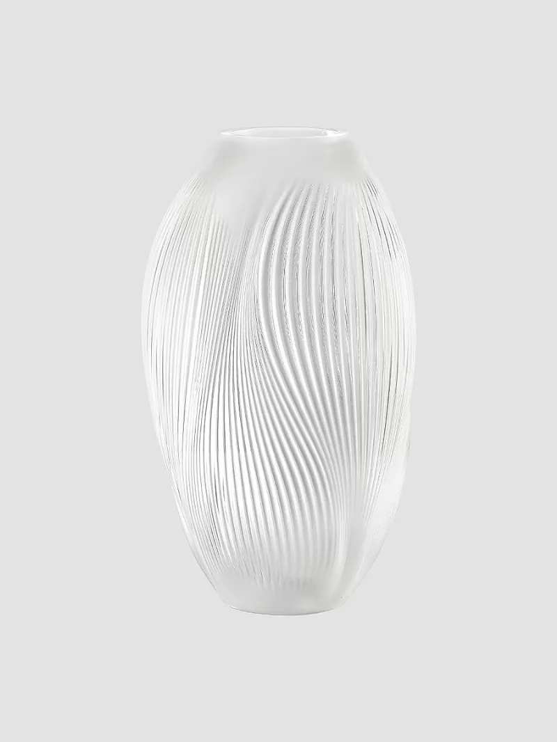 Lalique Alizé Crystal Vase - Clear