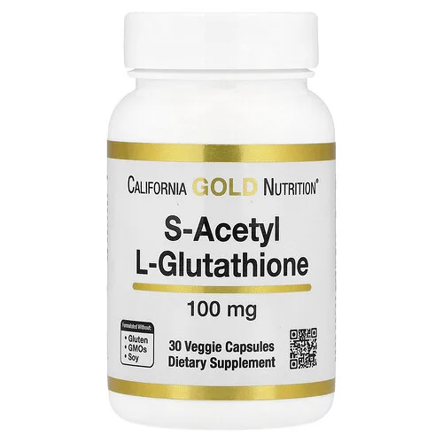 California Gold Nutrition, S-Acetyl L-Glutathione, 100 mg, 30 Veggie Capsules