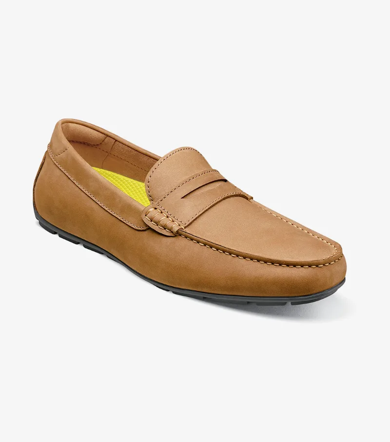 Florsheim Shoes Motor Smooth Moc Toe Penny Driver Sand Size 8