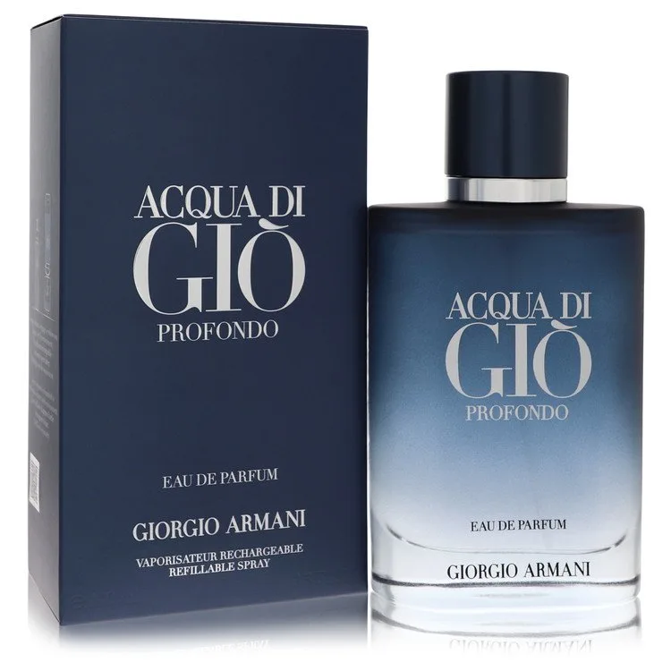 Acqua Di Gio Profondo Cologne 3.3 oz EDP Spray Refillable for Men