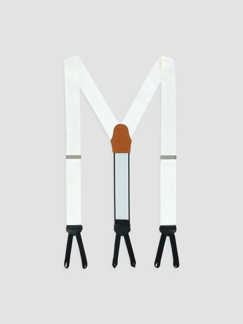 Men Leyton Formal Brace - White