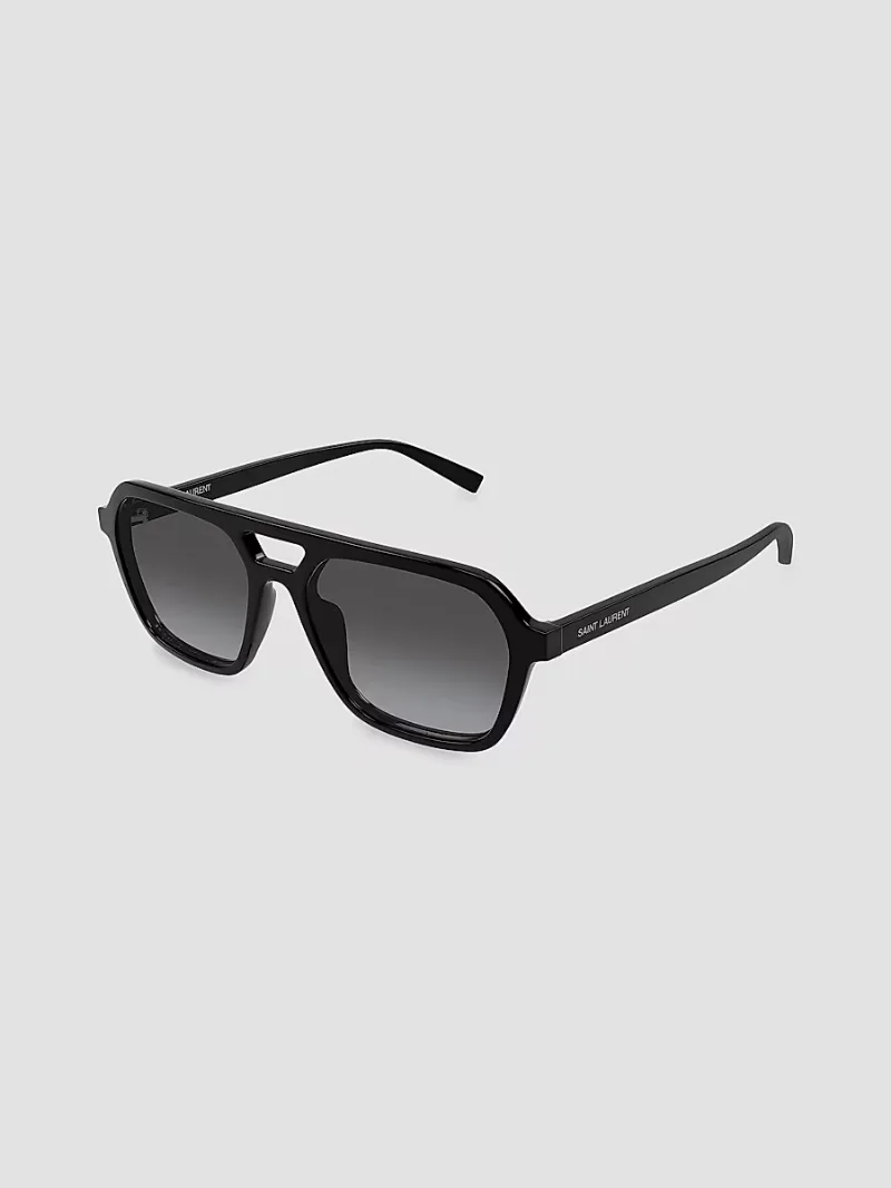 Saint Laurent Men's 55MM Aviator Sunglasses - Black