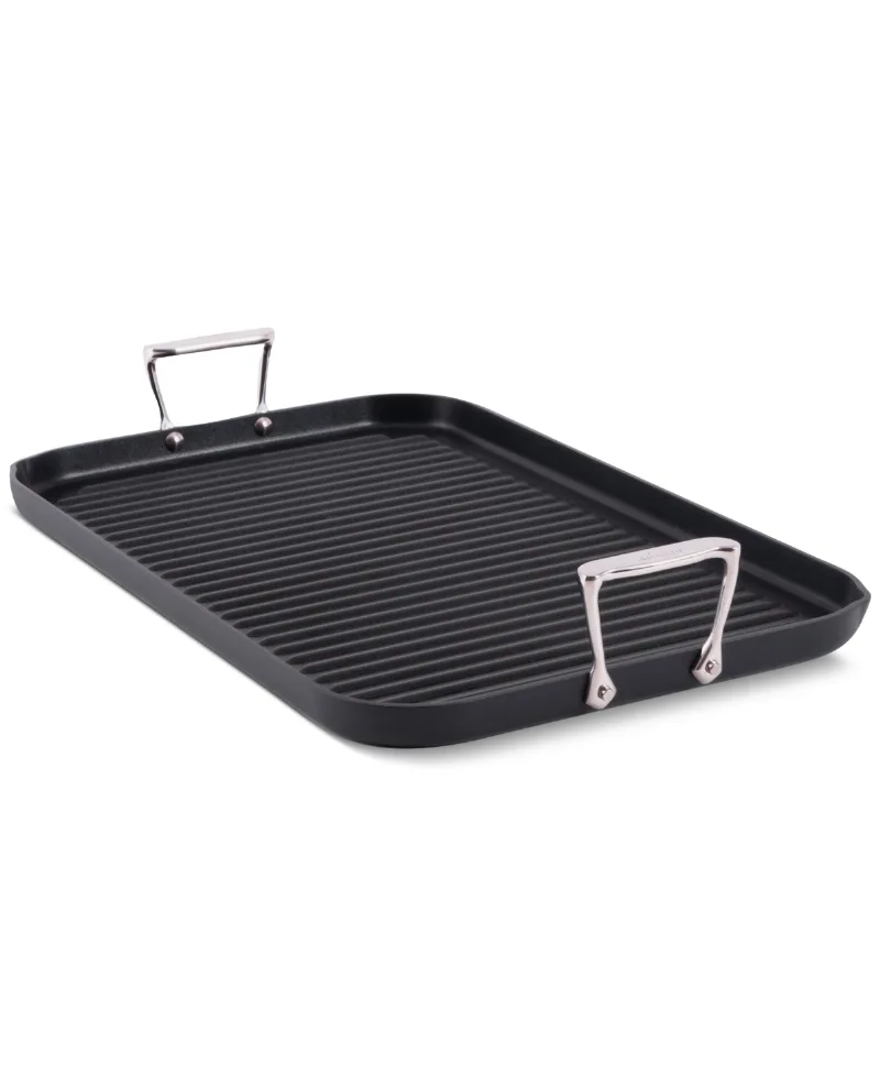 All-Clad HA1 Expert Cookware Nonstick 13" X 20" Double-Burner Grill - Black
