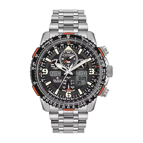 Citizen Promaster Skyhawk A-T Mens Silver Tone Bracelet Watch Jy8108-53e, One Size