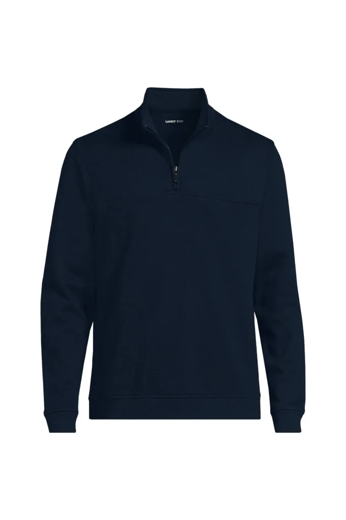 Men's Long Sleeve Travel Kit Pique Quarter Zip - Lands' End - Blue - XL