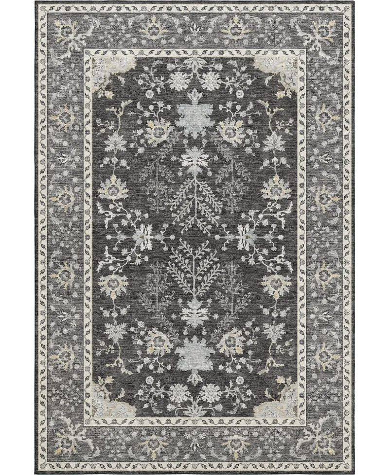 Dalyn Hatay Washable HY9 2'6"x3'10" Area Rug - Charcoal