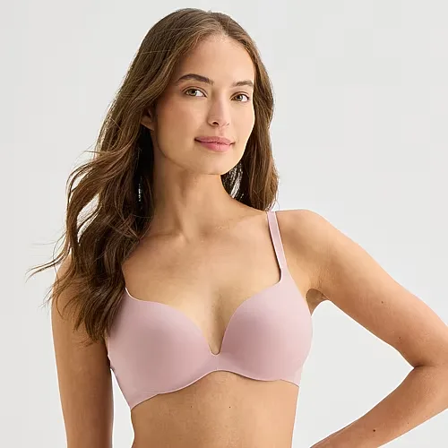 Ambrielle Ideal Lift Plunge Bra, Dd, Beige