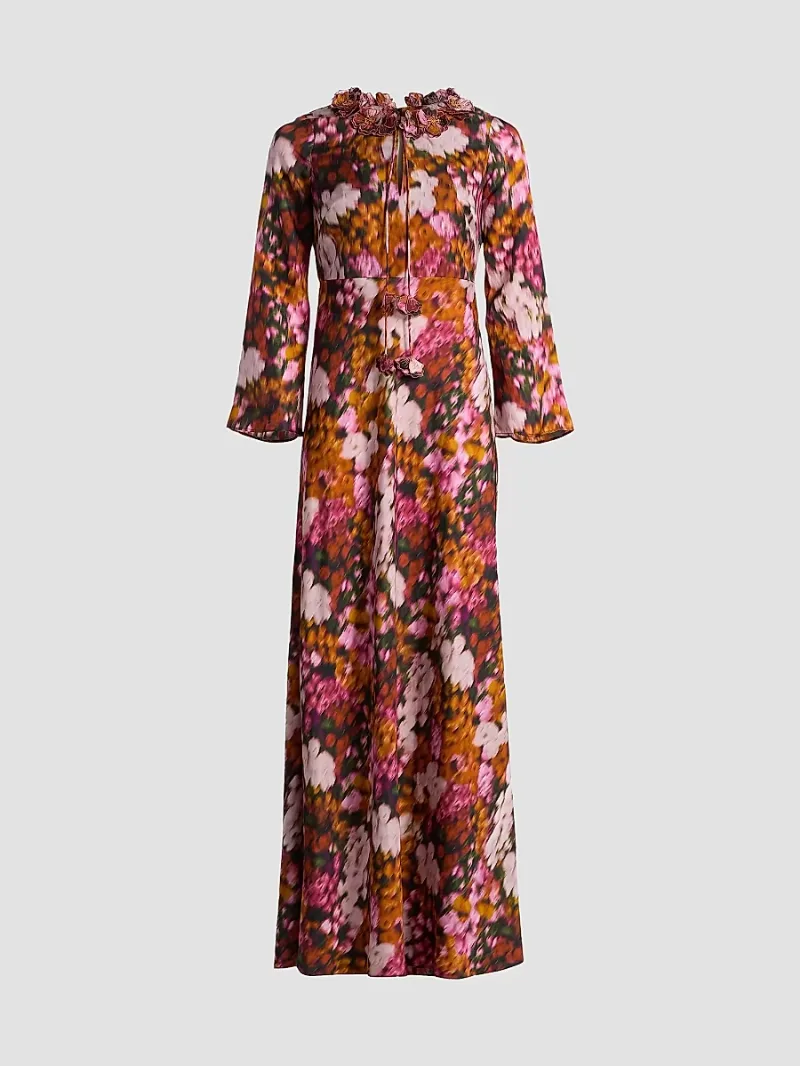 SACHIN BABI Women's Daria Floral A-Line Gown - Kaleidoscope - Size 10