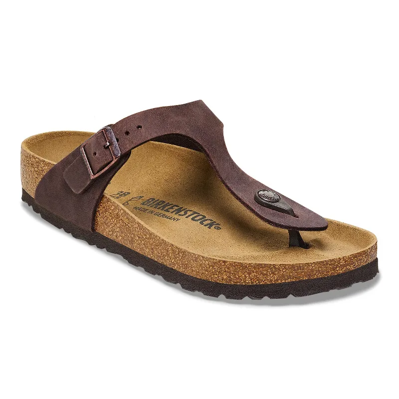 BIRKENSTOCK Gizeh Oiled Leather Habana Thong Sandals