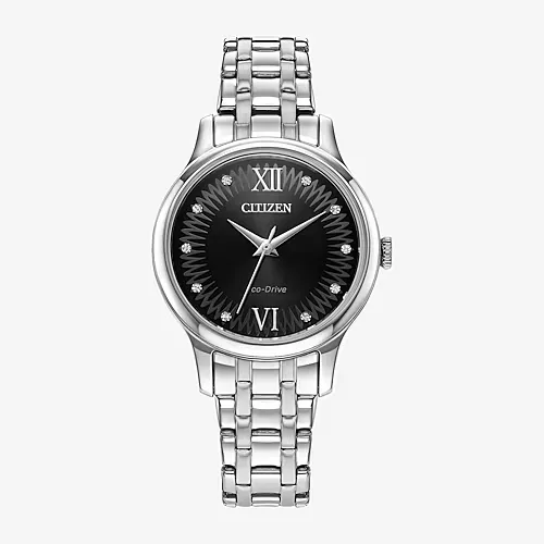 Citizen Womens Silver Tone Stainless Steel Bracelet Watch Em0891-58e, One Size