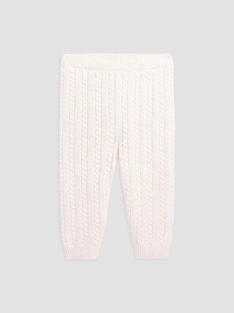 Baby Boy's Knit Pants - Delicate Pink - Size 9 Months