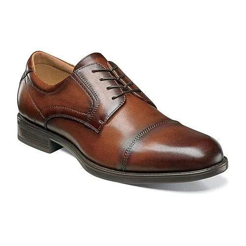 Florsheim Mens Center Cap Closed Toe Oxford Shoes, 11 Extra Wide, Brown