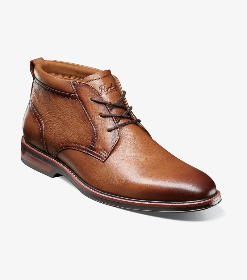 Florsheim Shoes Traveler Plain Toe Chukka Boot Cognac Size 9