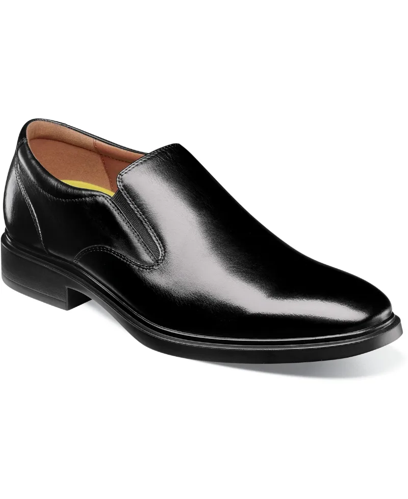 Florsheim Men's Forecast Water Resistant Plain Toe Slip On Shoes - Black