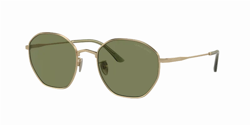 GIORGIO ARMANI Man Sunglasses AR6150  -  Frame color: Matte Pale Gold, Lens color: Green