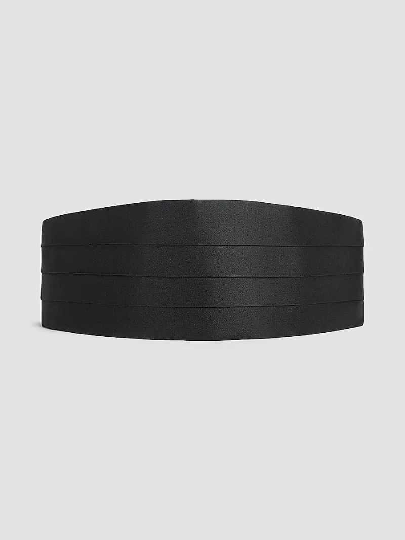 ZEGNA Men's Silk Cummerbund - Black - Size 0