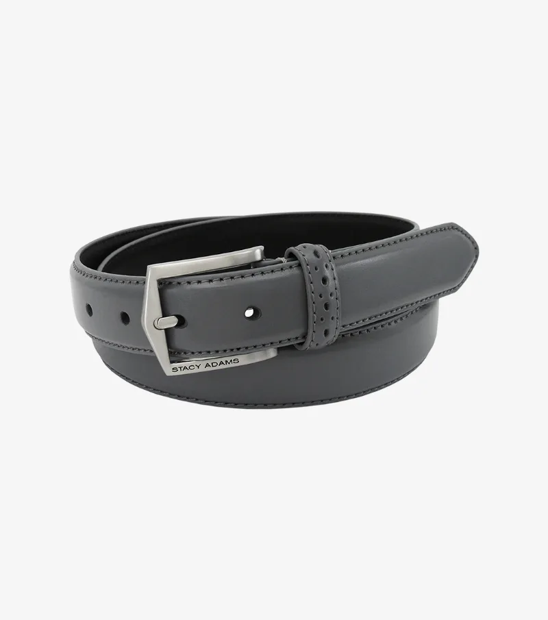 Stacy Adams Shoes Pinseal XL Perf Strap Belt Gray Size 54