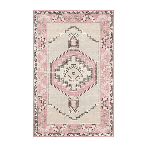 Momeni Anatolia Design No. 1 Medallion Indoor Rectangular Accent Rug, One Size, Pink