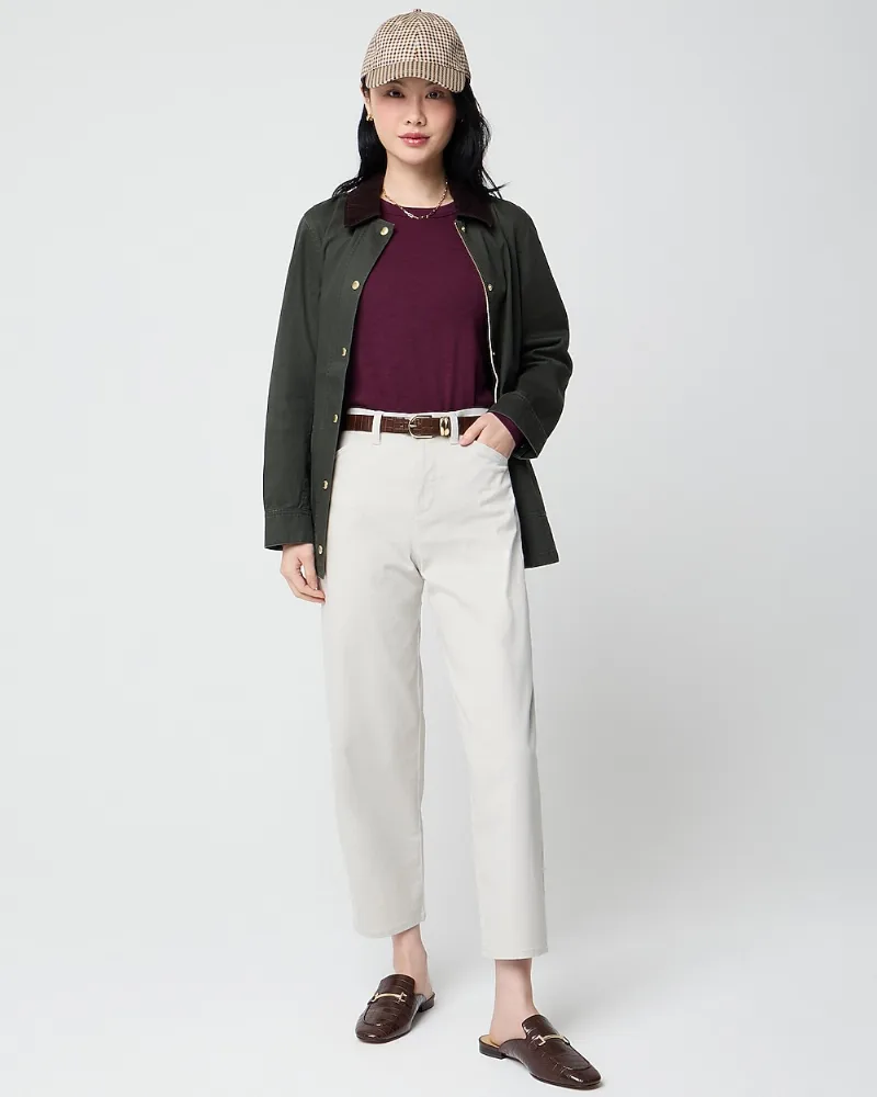 Tall barrel-leg chino pant