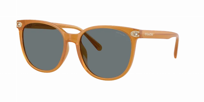 COACH Woman Sunglasses CW428  -  Frame color: Milky Amber, Lens color: Grey Solid