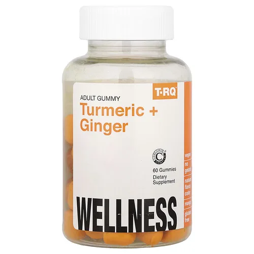 T-RQ, Adult Gummy, Turmeric + Ginger, Mango, 60 Gummies