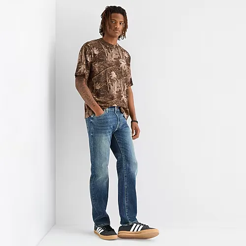 Arizona Mens Relaxed Fit Jean, 34 32, Blue