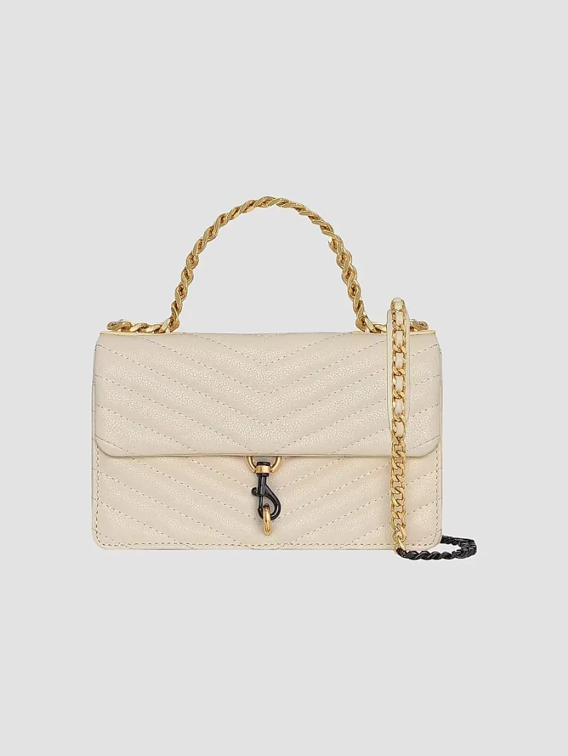Rebecca Minkoff Women's Edie Mini Leather Crossbody Bag - Chantilly