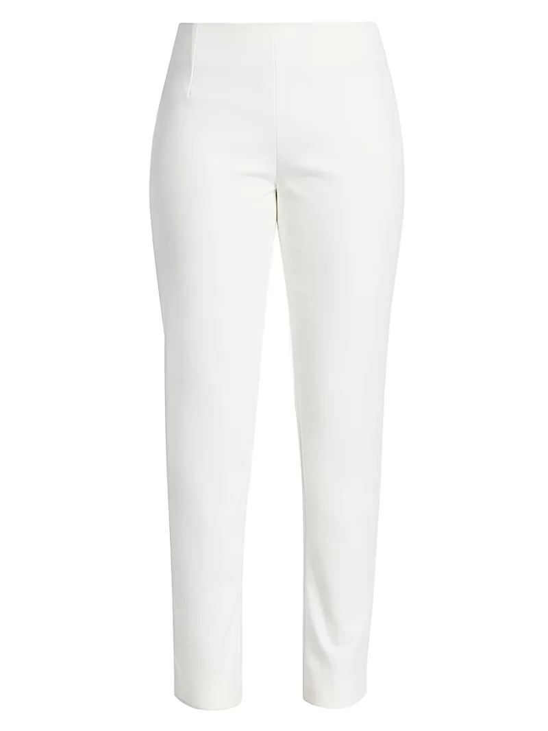 Lela Rose Women's Catherine Stretch-Twill Pants - White - Size 18