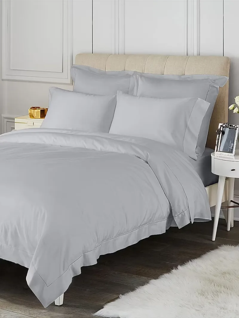 Hemstitch Cotton Sham - Grey - Size European