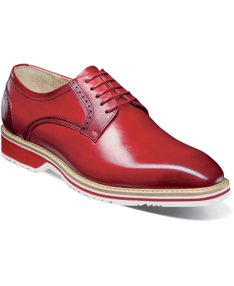 Stacy Adams Men's Barringer Plain Toe Oxford - Red