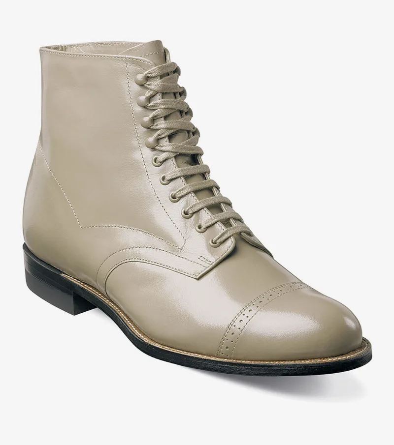 Stacy Adams Shoes Madison Cap Toe Boot Taupe Size 9.5