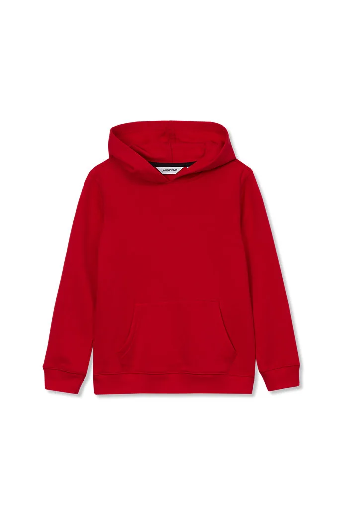 Kids Fleece Hooded Sweatshirt - Lands' End - Red - L